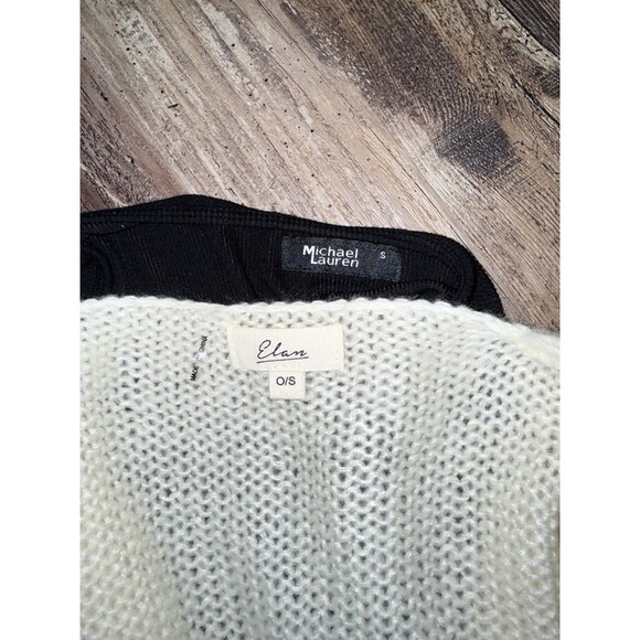 Elan Giselle White Super Soft & Cozy Open Knit Rock & Love Relax Fit Cardigan OS - Picture 5 of 5